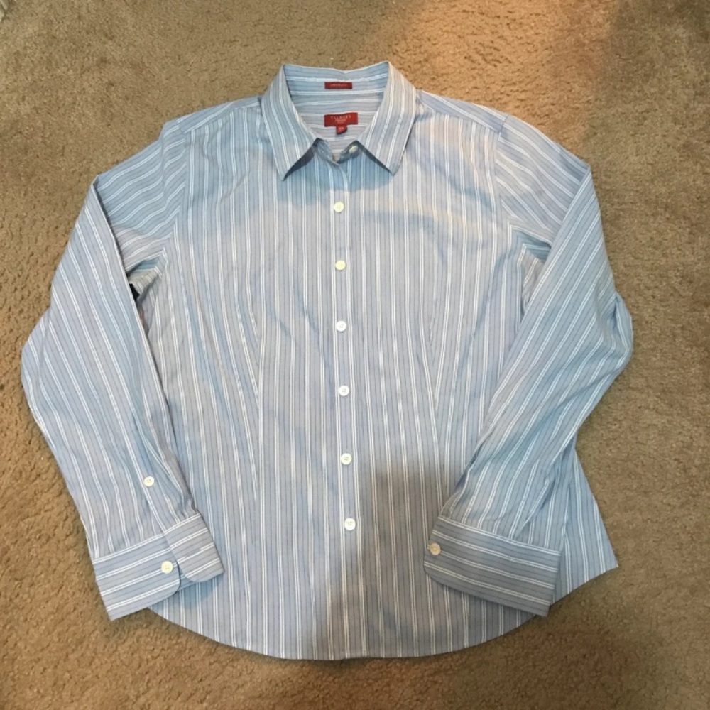 🆕Talbots striped button down shirt 10P